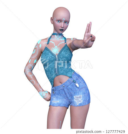 Women's cyborg 127777429