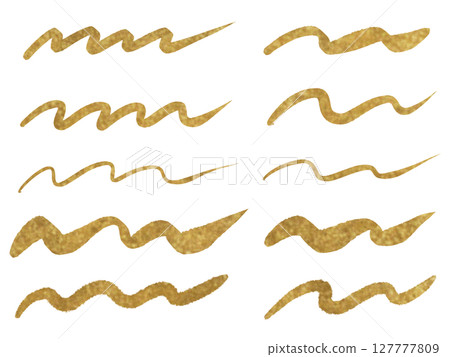 A set of decorations with thick gold lines A set of decorations with thick gold lines 127777809
