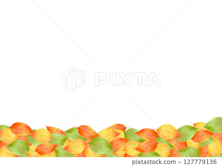 Cute watercolor leaf illustration 127779136
