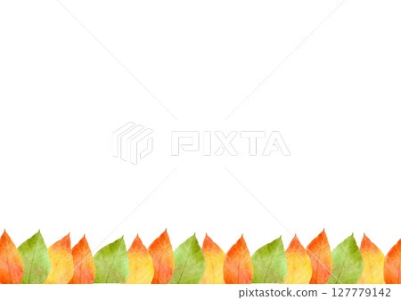 Cute watercolor leaf illustration 127779142