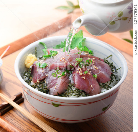 Fresh bonito tea-soaked rice (katsuo ochazuke) 127779541