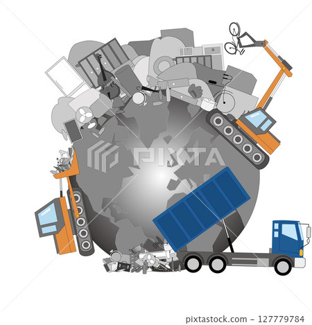 Illustration of the global garbage problem. Illustration of the global garbage problem. 127779784