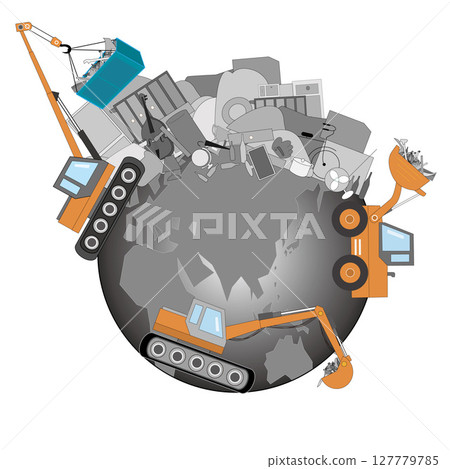 Illustration of the global garbage problem. Illustration of the global garbage problem. 127779785