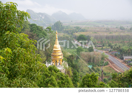Khao na nai luang dharma park.Temple on the mountain.Surat Thani, Thailand. Khao na nai luang dharma park.Temple on the mountain.Surat Thani, Thailand. 127780338