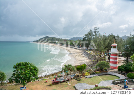 Krom Luang Chumphon Khet Udomsak Shrine Sai Ree Beach Prince Chumphon Park in Chumphon , Thailandgh view Chumphon Thailand 127780346