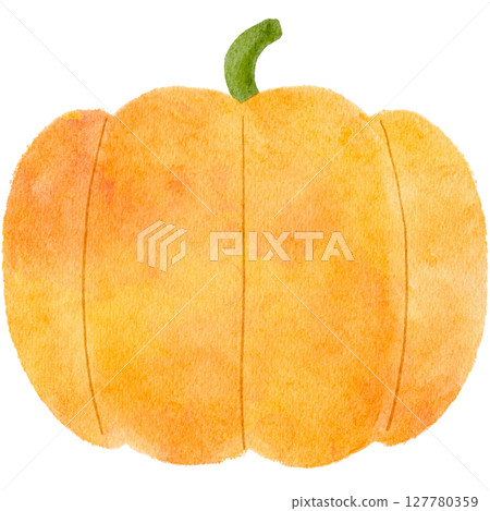 Watercolor pumpkin autumn illustration Watercolor pumpkin autumn illustration 127780359