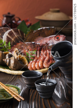 清酒和北海道海鮮 清酒和北海道海鮮 127780425