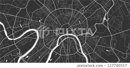 Layered editable vector illustration outline of Moscow,Russia. 127780557