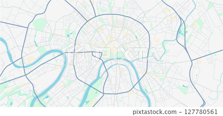 Layered editable vector illustration outline of Moscow,Russia. 127780561