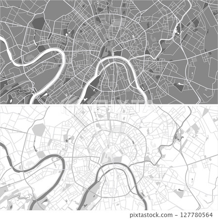 Layered editable vector illustration outline of Moscow,Russia. 127780564