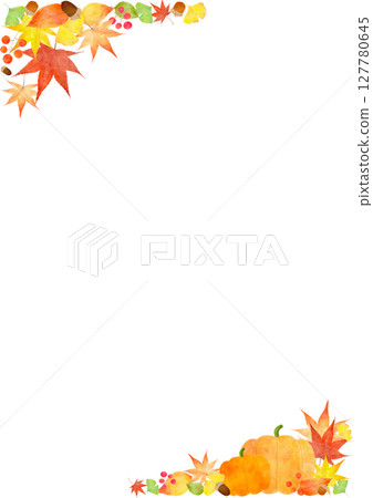 Acorns, ginkgo, maple leaves, autumn illustration Acorns, ginkgo, maple leaves, autumn illustration 127780645