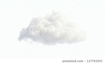 A large, fluffy, and bright cumulus cloud floating in a clear, white sky. A large, fluffy, and bright cumulus cloud floating in a clear, white sky. 127781055