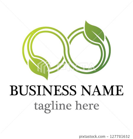 Infinity With Leaf Logo 127781632