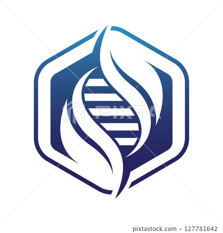 DNA Helix With Hexagon Logo DNA Helix With Hexagon Logo 127781642