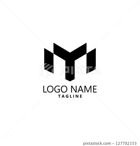 letter MY logo design vector 127782153