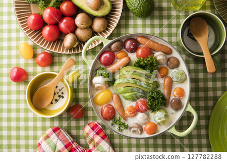 Avocado milk hotpot 127782288