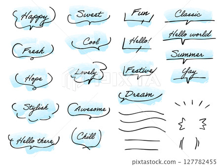 Watercolor handwritten speech bubble frame 127782455