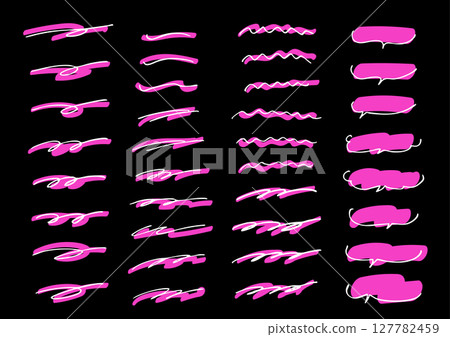 Handwritten marker underline Handwritten marker underline 127782459