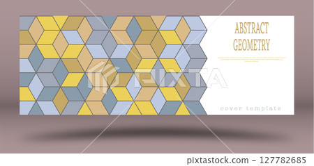 Abstract color geometric design. Layout for the design of the cover, banner, poster, postcard and corporate design. The idea of interior and decorative creativity 127782685