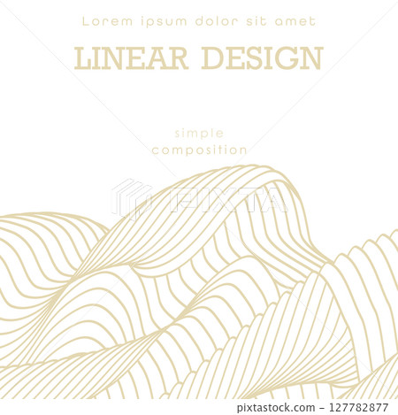 Parallel dynamic lines. Wavy lines design. Cover, banner, poster and creative idea design template 127782877