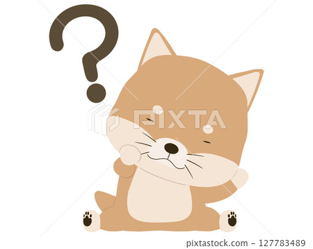 Shiba Inu with a confused expression Shiba Inu with a confused expression 127783489