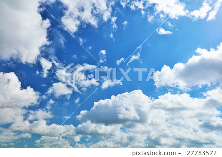 Summer blue sky and clouds Summer blue sky and clouds 127783572