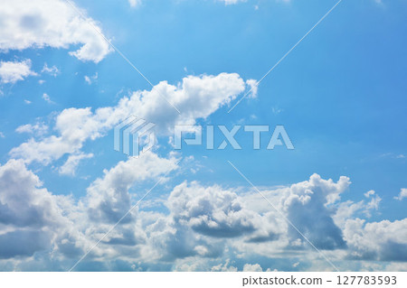 Summer blue sky and clouds 127783593