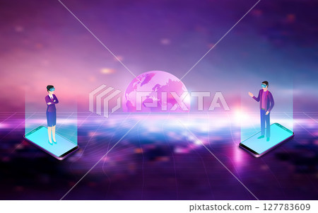 Concept of Diversity in Augmented and Virtual Reality background. colorful background. Vector illustration eps10 127783609