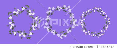Floral Wreath Frame Collection 127783858