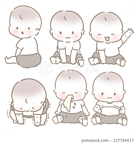 cute baby illustration set cute baby illustration set 127784017