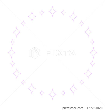 Sparkling frame illustration 127784020