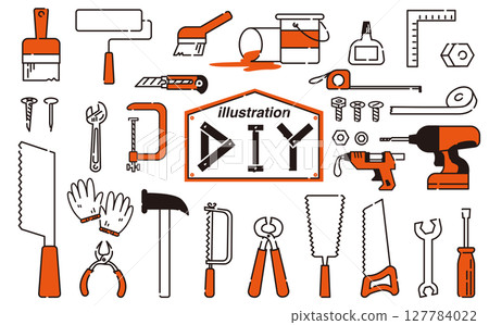 各種工具的插圖集 127784022