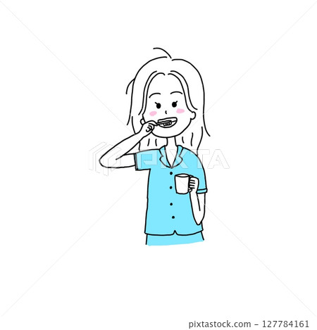 Women who brush your teeth Women who brush your teeth 127784161