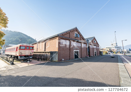 Tsuruga Red Brick Warehouse on a clear day, a popular tourist facility in Tsuruga City, Fukui Prefecture Tsuruga Red Brick Warehouse on a clear day, a popular tourist facility in Tsuruga City, Fukui Prefecture 127784672