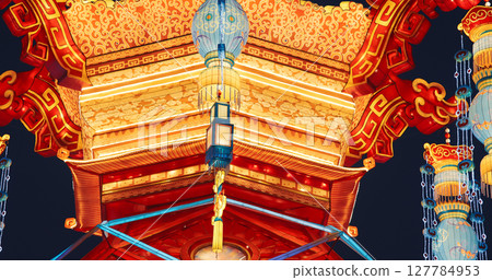 Beijing, China. Palace Lantern Reunion. On Chinese Lantern Festi 127784953
