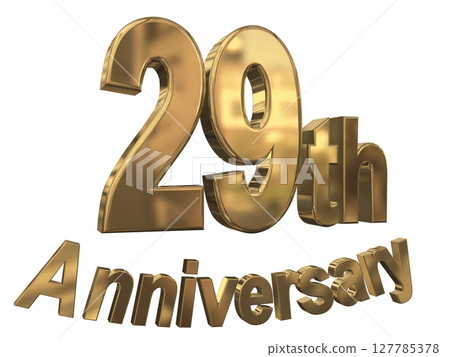 3DCG text "29th Anniversary/29th Anniversary Mark Sparkle" 127785378