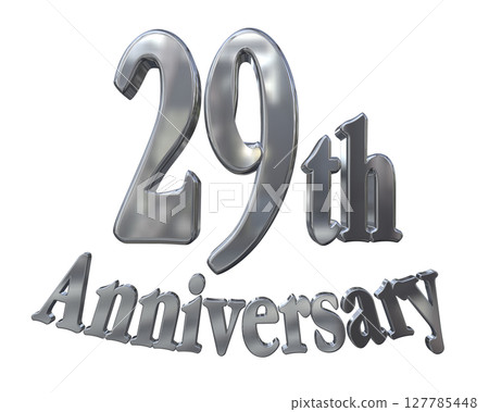 3DCG文字“29週年/29週年紀念馬克·斯帕克” 3DCG文字“29週年/29週年紀念馬克·斯帕克” 127785448