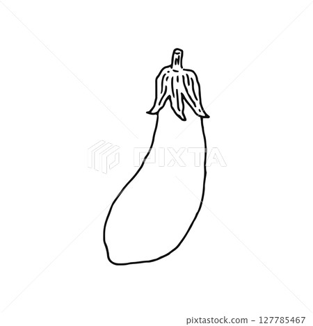 Eggplant line drawing Eggplant line drawing 127785467