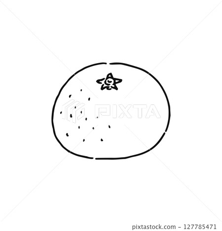 Mandarin orange line drawing Mandarin orange line drawing 127785471