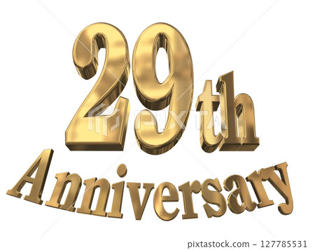 3DCG text "29th Anniversary/29th Anniversary Mark Sparkle" 127785531