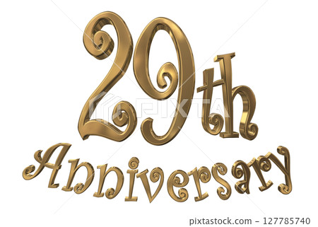 3DCG text "29th Anniversary/29th Anniversary Mark Sparkle" 3DCG text "29th Anniversary/29th Anniversary Mark Sparkle" 127785740