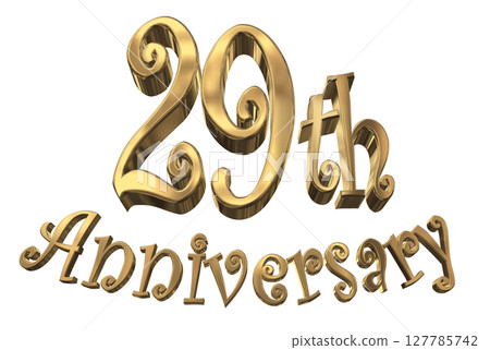 3DCG text "29th Anniversary/29th Anniversary Mark Sparkle" 127785742