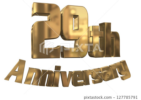 3DCG文字“29週年/29週年紀念馬克·斯帕克” 3DCG文字“29週年/29週年紀念馬克·斯帕克” 127785791