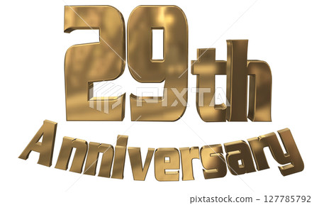 3DCG文字“29週年/29週年紀念馬克·斯帕克” 3DCG文字“29週年/29週年紀念馬克·斯帕克” 127785792