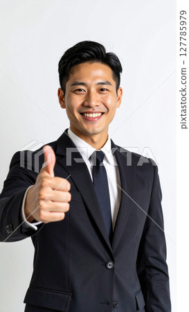 一位商人擺出優美的姿勢(AI 生成的圖像) 一位商人擺出優美的姿勢(AI 生成的圖像) 127785979