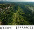 Aerial view of artist trail in Ubud, Bali. Campuhan ridge walk. 127786053