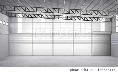 3d rendering of interior warehouse 3d rendering of interior warehouse 127787537