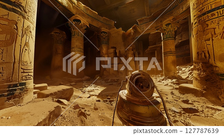 Experience a captivating 360 VR journey through an ancient site with stunning architecture! 127787639