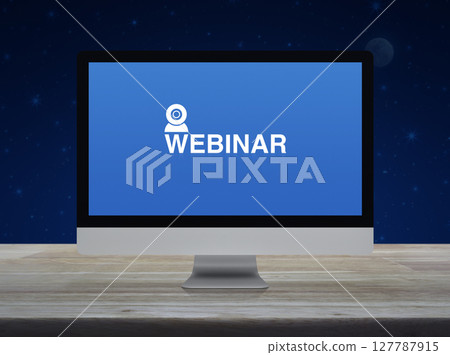 Business seminar online concept Business seminar online concept 127787915