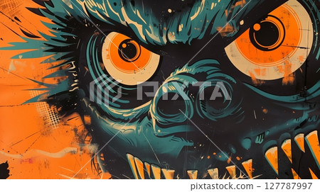 Monster Movie Poster! Bold, eye-catching design that captivates and conveys the thrilling film experience. 127787997